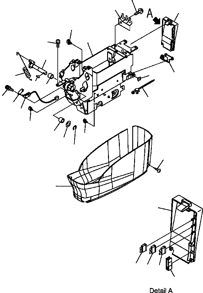 Схема запчастей Komatsu PC300HD-7L - K-A КАБИНА ОСНОВН. КОНСТРУКЦИЯ ЛЕВ. - НИЖН. КОНСОЛЬ заводской номер A8-A87 OPERATOR ОБСТАНОВКА И СИСТЕМА УПРАВЛЕНИЯ