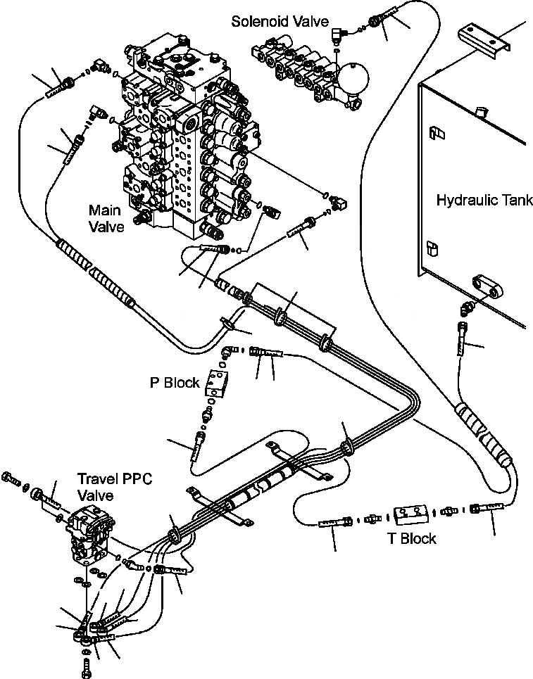 Схема запчастей Komatsu PC300HD-7L - K-8A КАБИНА ОСНОВН. КОНСТРУКЦИЯ PPC ЛИНИЯ ХОДА заводской номер A88- OPERATOR ОБСТАНОВКА И СИСТЕМА УПРАВЛЕНИЯ