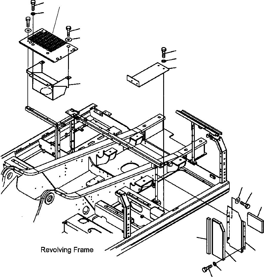 Схема запчастей Komatsu PC300HD-7L - M-A ПЕРЕГОРОДКА. - ЗАДН. КАБИНА КАБИНА ЧАСТИ КОРПУСА