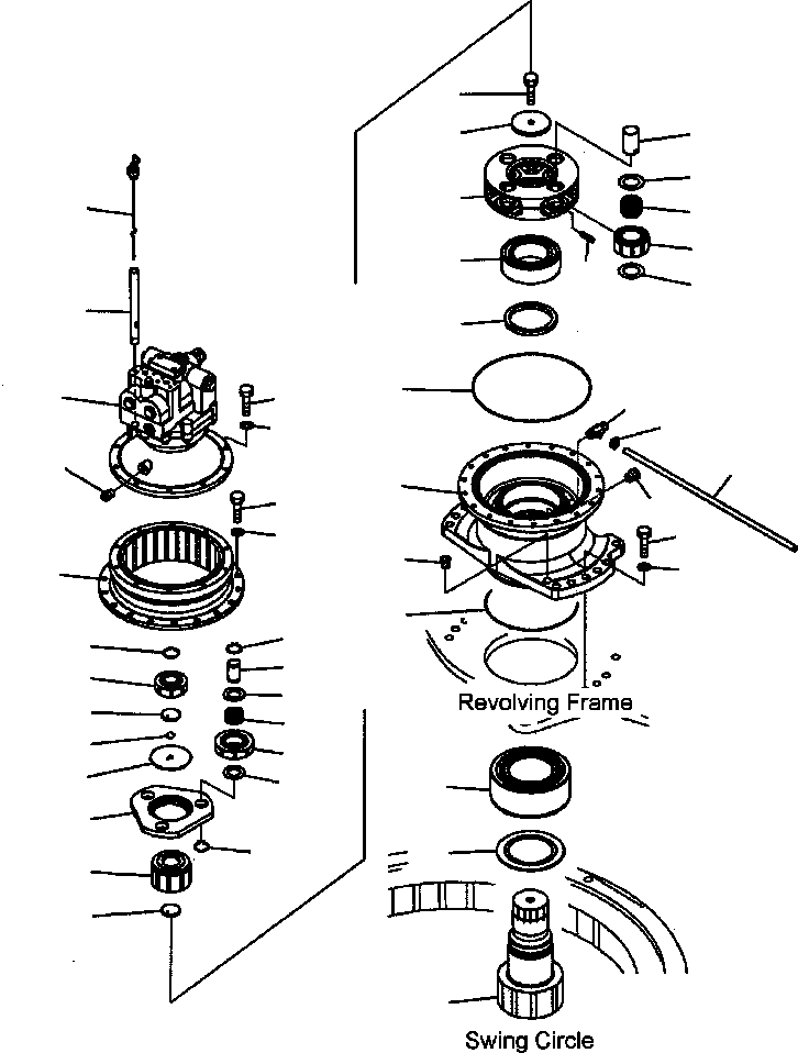 Схема запчастей Komatsu PC300HD-7L - N-A МЕХАНИЗМ ПОВОРОТА заводской номер A8 ПОВОРОТН. КРУГ И КОМПОНЕНТЫ