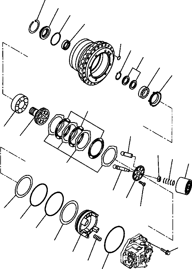 Схема запчастей Komatsu PC300HD-7L - P-7A МОТОР ХОДА МОТОР И ТОРМОЗ. - УСИЛ. заводской номер A8-A8 НИЖНЯЯ ГИДРОЛИНИЯ И ЛИНИЯ ХОДА