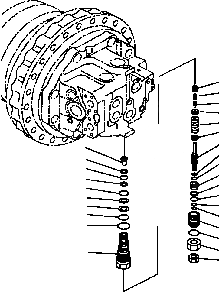 Схема запчастей Komatsu PC300HD-7L - P-8A МОТОР ХОДА CROSS OVER РАЗГРУЗ. КЛАПАН заводской номер A8-A8 НИЖНЯЯ ГИДРОЛИНИЯ И ЛИНИЯ ХОДА