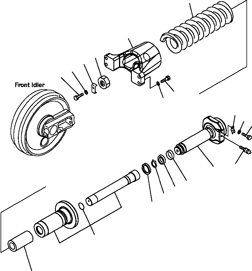 Схема запчастей Komatsu PC300HD-7L - R-A ОПОРНЫЙ ЭЛЕМЕНТ ЛЕНИВЦА заводской номер A8- ХОДОВАЯ