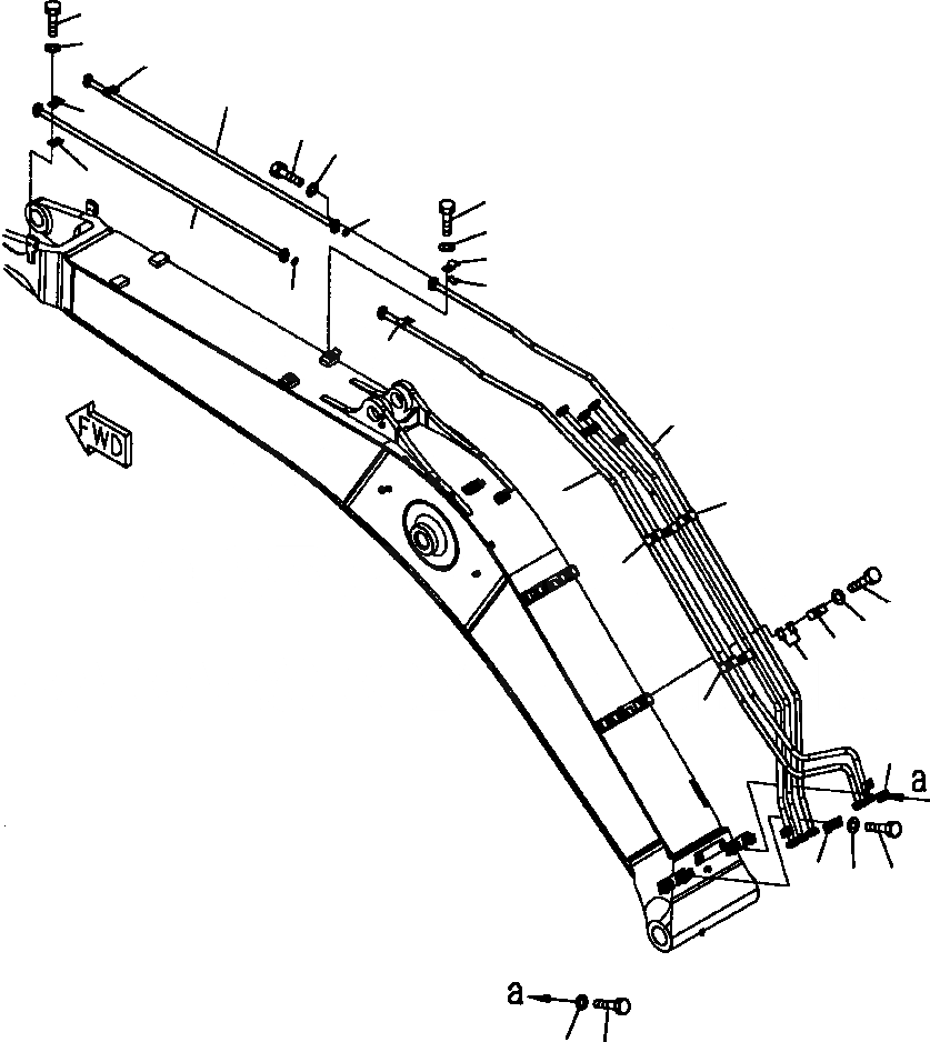 Схема запчастей Komatsu PC300HD-7L - T-A СТРЕЛА ЦИЛИНДР КОВША РАБОЧЕЕ ОБОРУДОВАНИЕ