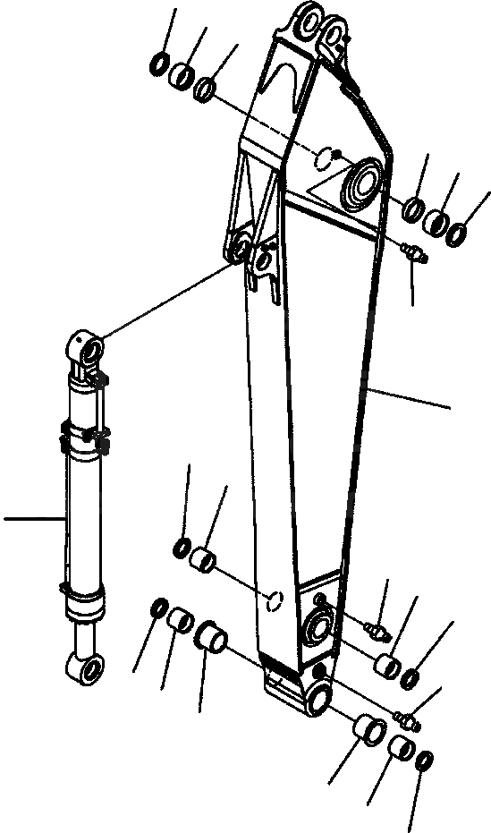 Схема запчастей Komatsu PC300HD-7L - T-A РУКОЯТЬ . M STD заводской номер A8-A8 РАБОЧЕЕ ОБОРУДОВАНИЕ