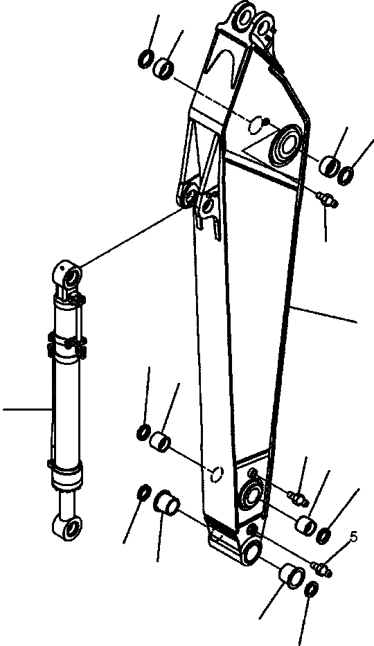 Схема запчастей Komatsu PC300HD-7L - T-A РУКОЯТЬ . M STD заводской номер A89- РАБОЧЕЕ ОБОРУДОВАНИЕ