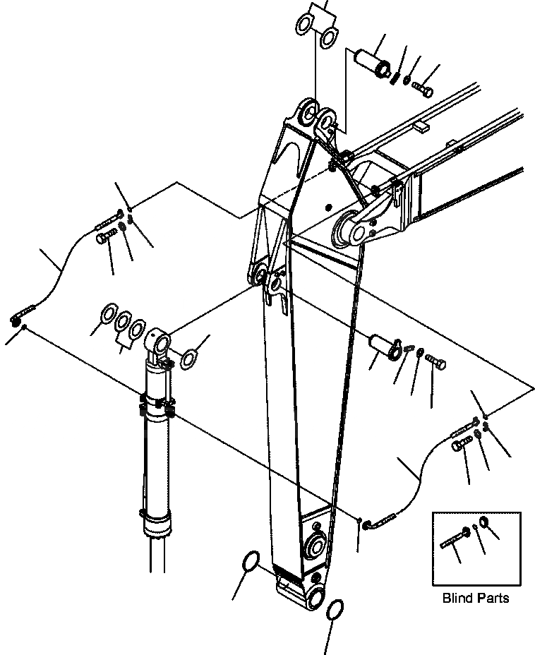 Схема запчастей Komatsu PC300HD-7L - T-A ПАЛЕЦ РУКОЯТИ ПАТРУБКИ ЦИЛИНДРА КОВША заводской номер A89- РАБОЧЕЕ ОБОРУДОВАНИЕ