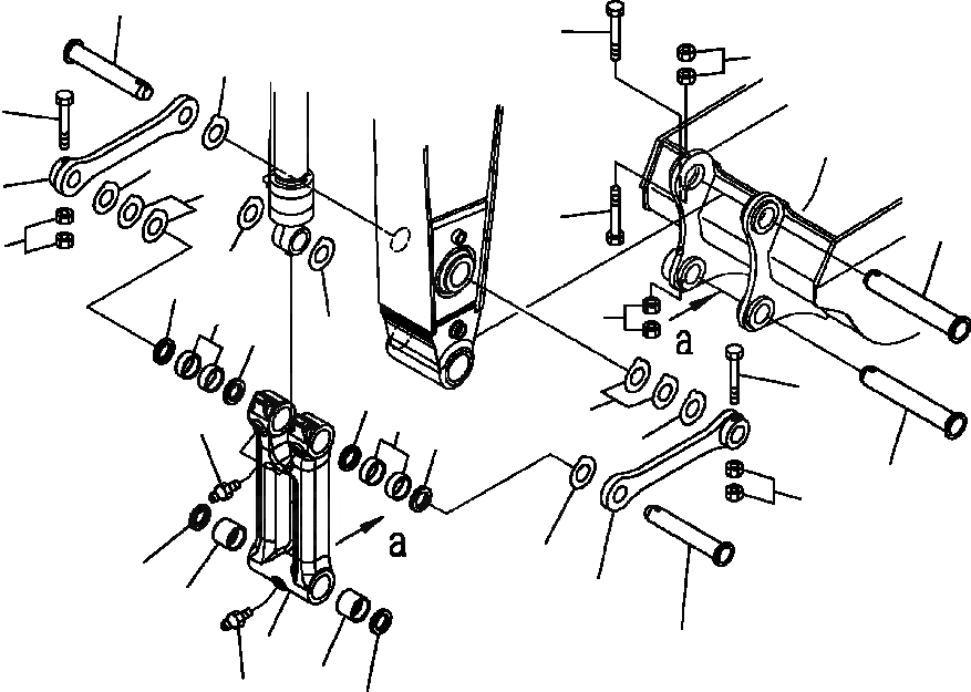 Схема запчастей Komatsu PC300HD-7L - T-A СОЕДИНЕНИЕ КОВША РАБОЧЕЕ ОБОРУДОВАНИЕ