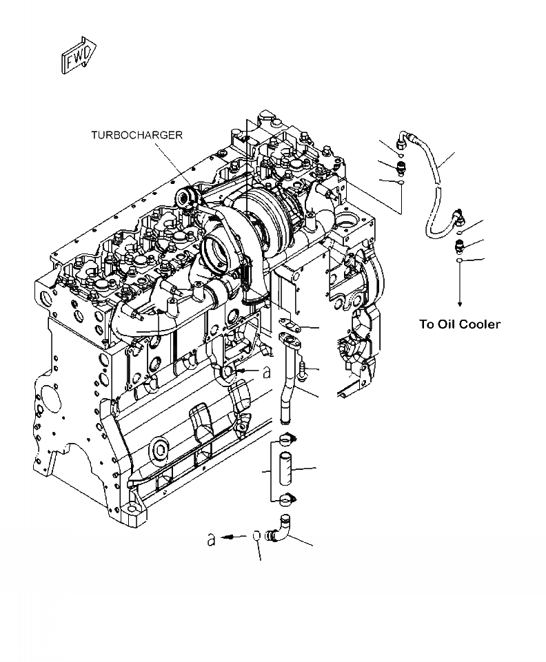 Схема запчастей Komatsu PC300HD-8 - A-AA МАСЛОПРОВОДЯЩИЕ ТРУБКИ ТУРБОНАГНЕТАТЕЛЯ ДВИГАТЕЛЬ