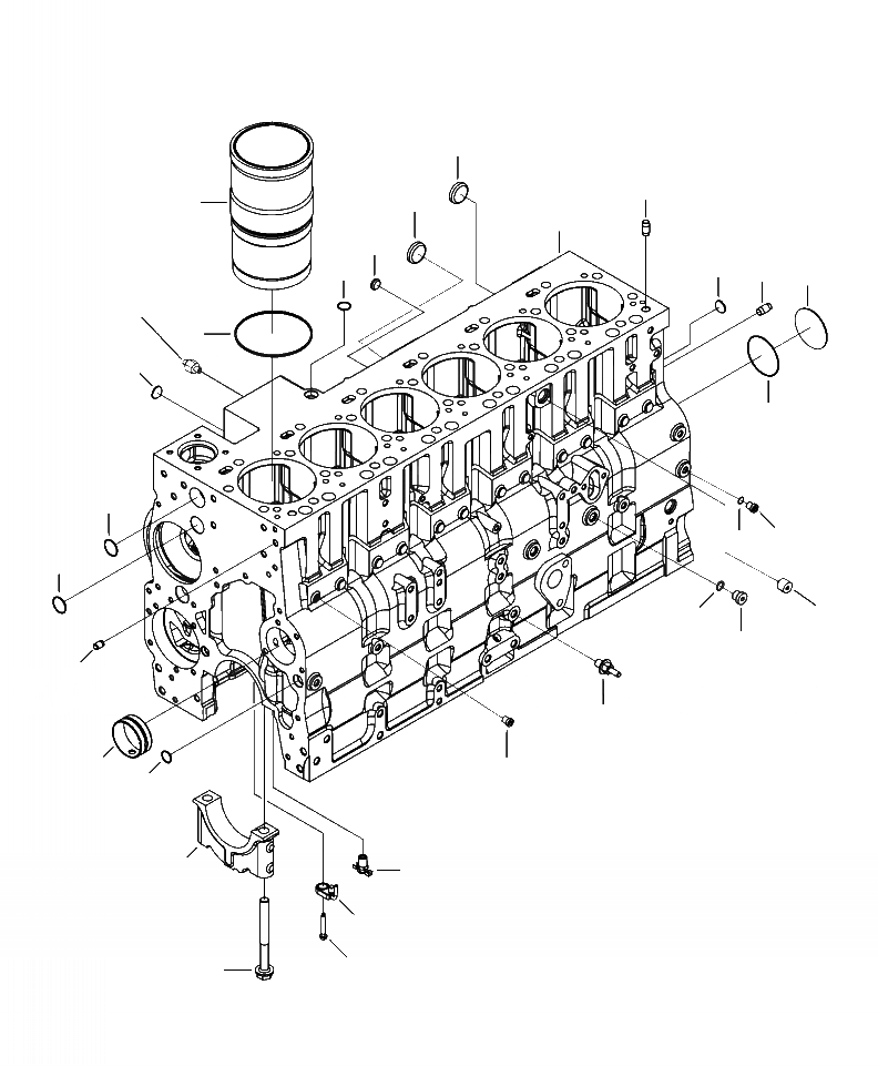 Схема запчастей Komatsu PC300HD-8 - A-AA БЛОК ЦИЛИНДРОВ ДВИГАТЕЛЬ