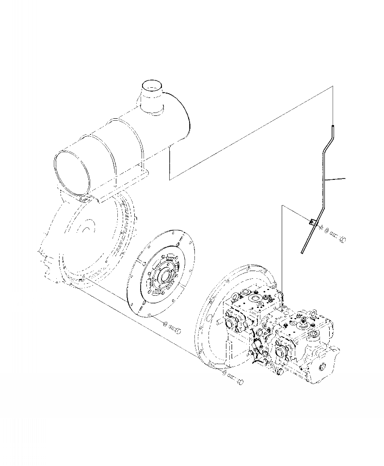 Схема запчастей Komatsu PC300HD-8 - B9999-Y9 ДРЕНАЖ ГЛУШИТЕЛЯ КОМПОНЕНТЫ ДВИГАТЕЛЯ