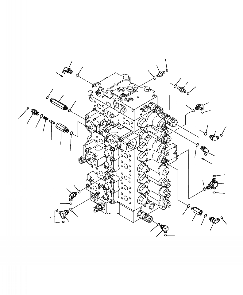 Схема запчастей Komatsu PC300HD-8 - H-A ОСНОВН. КЛАПАН (/) СОЕДИНИТЕЛЬН. ЧАСТИ ГИДРАВЛИКА