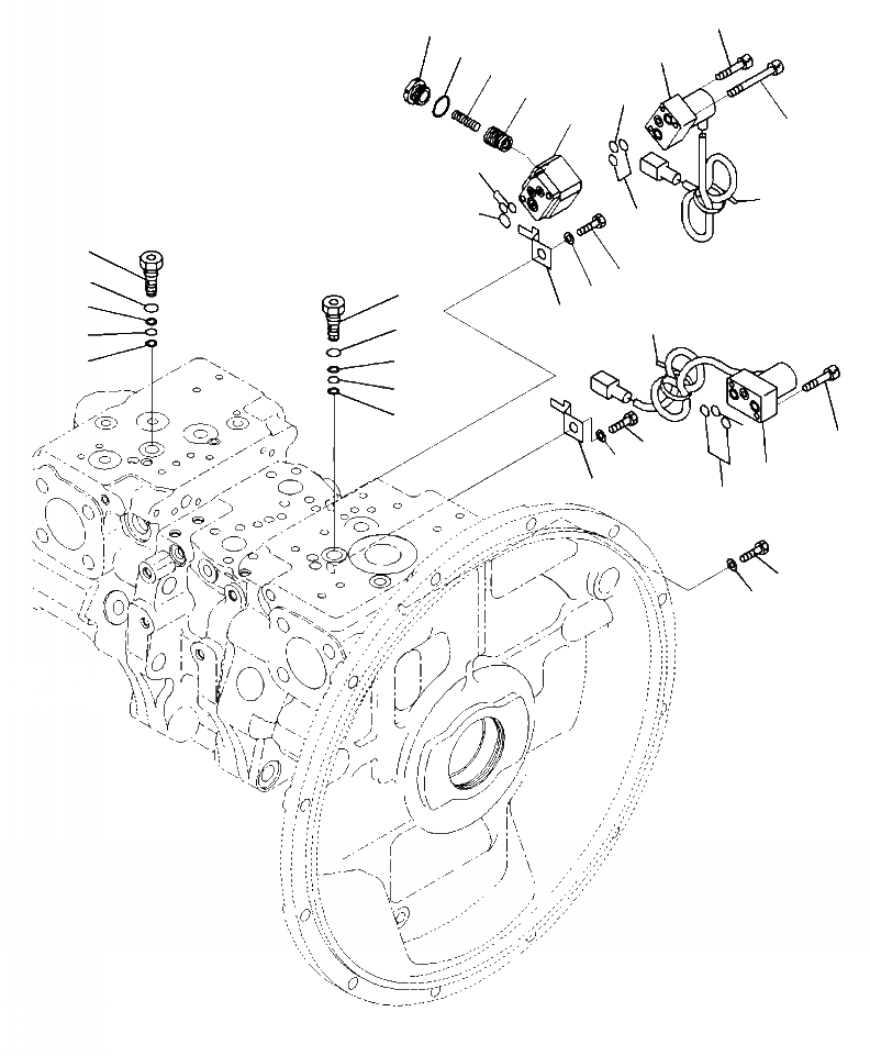 Схема запчастей Komatsu PC300HD-8 - H-A ОСНОВН. НАСОС (/) ГИДРАВЛИКА