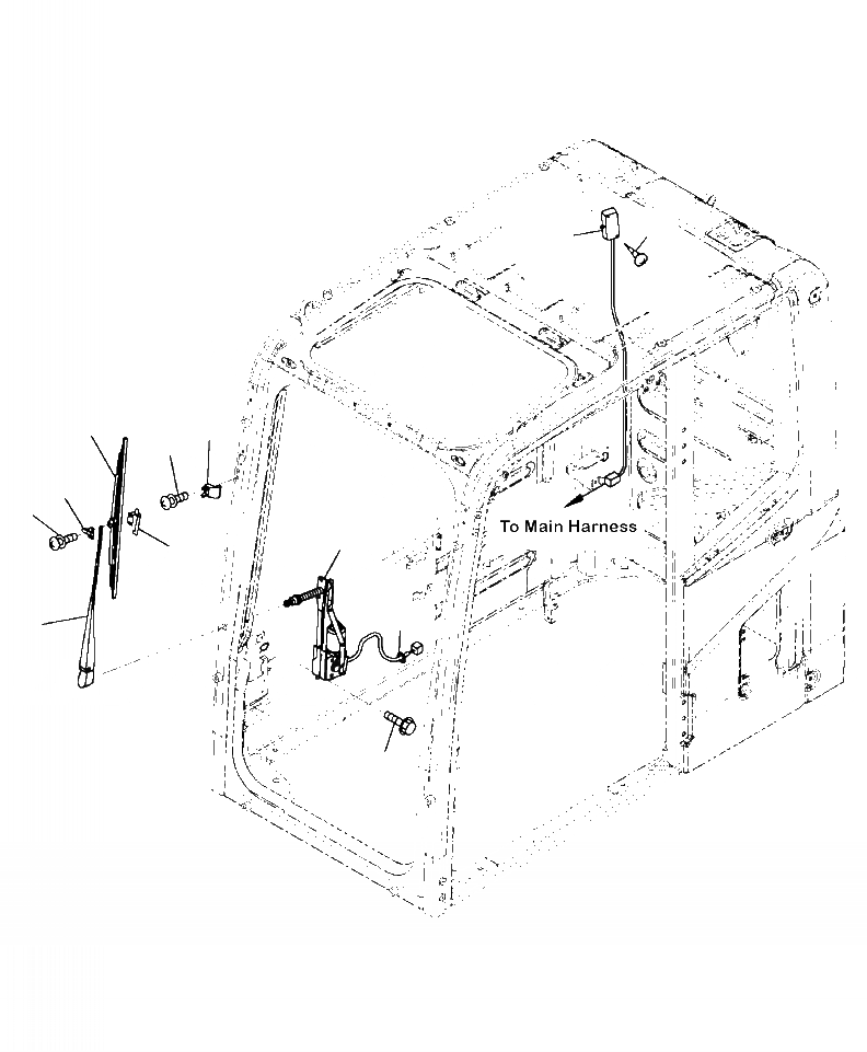 Схема запчастей Komatsu PC300HD-8 - K-8A КАБИНА ДВОРНИКИ И ОСВЕЩЕНИЕ АНТИВАНДАЛЬН. OPERATOR\XD S ОБСТАНОВКА И СИСТЕМА УПРАВЛЕНИЯ