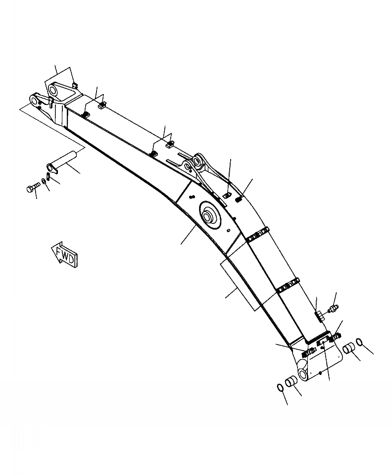 Схема запчастей Komatsu PC300HD-8 - T-A СТРЕЛА СТРЕЛА И ВЕРХН. ПАЛЕЦ - УСИЛ. РАБОЧЕЕ ОБОРУДОВАНИЕ