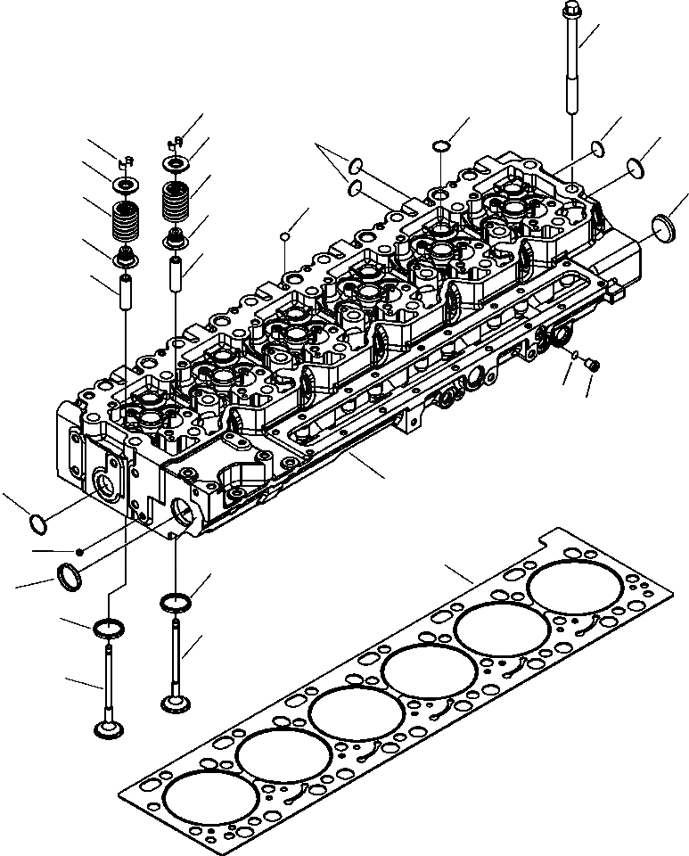 Схема запчастей Komatsu PC300LC-8 - A-AA ГОЛОВКА ЦИЛИНДРОВ ДВИГАТЕЛЬ