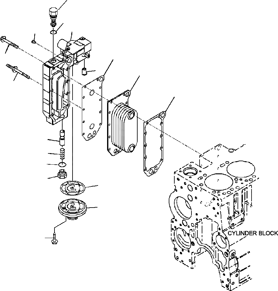 Схема запчастей Komatsu PC300LC-8 - A-AA СИСТЕМА СМАЗКИ МАСЛООХЛАДИТЕЛЬ ДВИГАТЕЛЬ