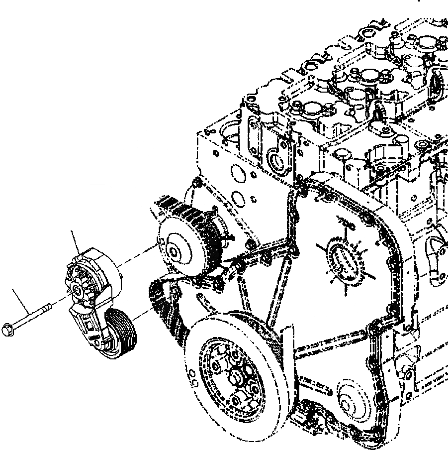 Схема запчастей Komatsu PC300LC-8 - A-AA ГЕНЕРАТОР НАТЯЖИТЕЛЬ РЕМНЯ ДВИГАТЕЛЬ
