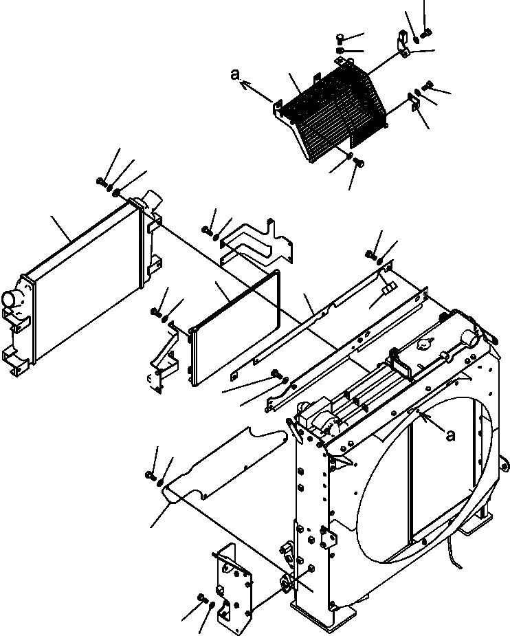 Схема запчастей Komatsu PC300LC-8 - C-A ОХЛАЖД-Е ПОСЛЕОХЛАДИТЕЛЬ И КОНДЕНСАТОР СИСТЕМА ОХЛАЖДЕНИЯ