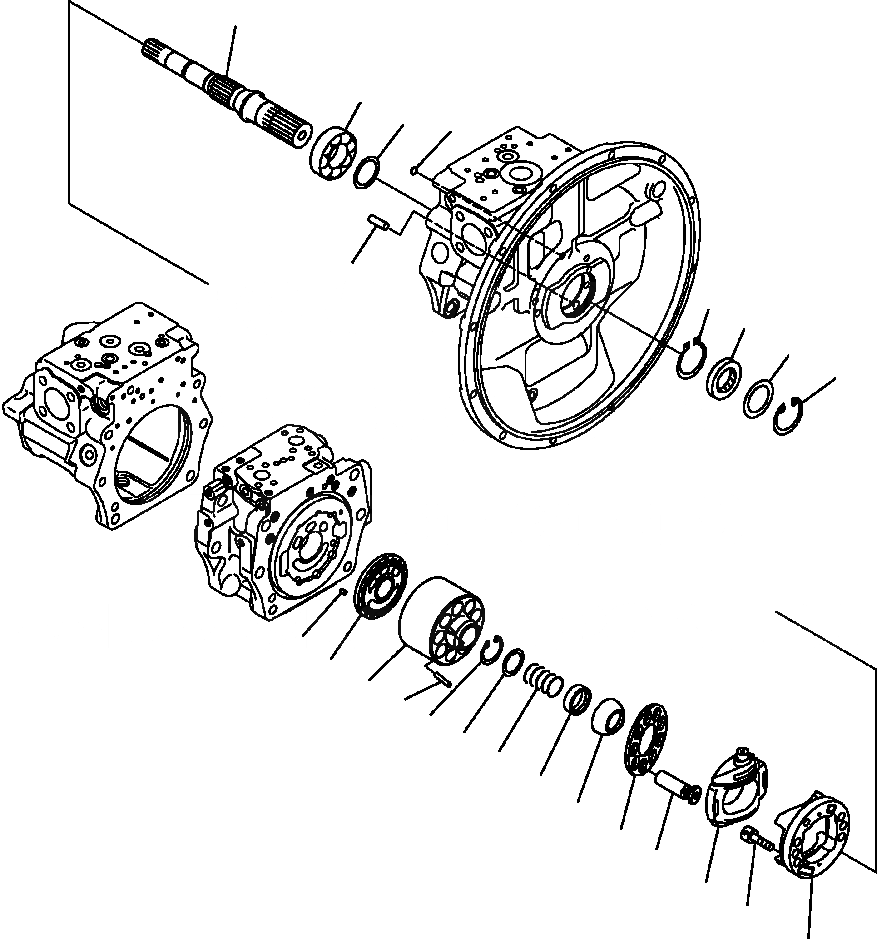 Схема запчастей Komatsu PC300LC-8 - H-A ОСНОВН. НАСОС (/) ГИДРАВЛИКА