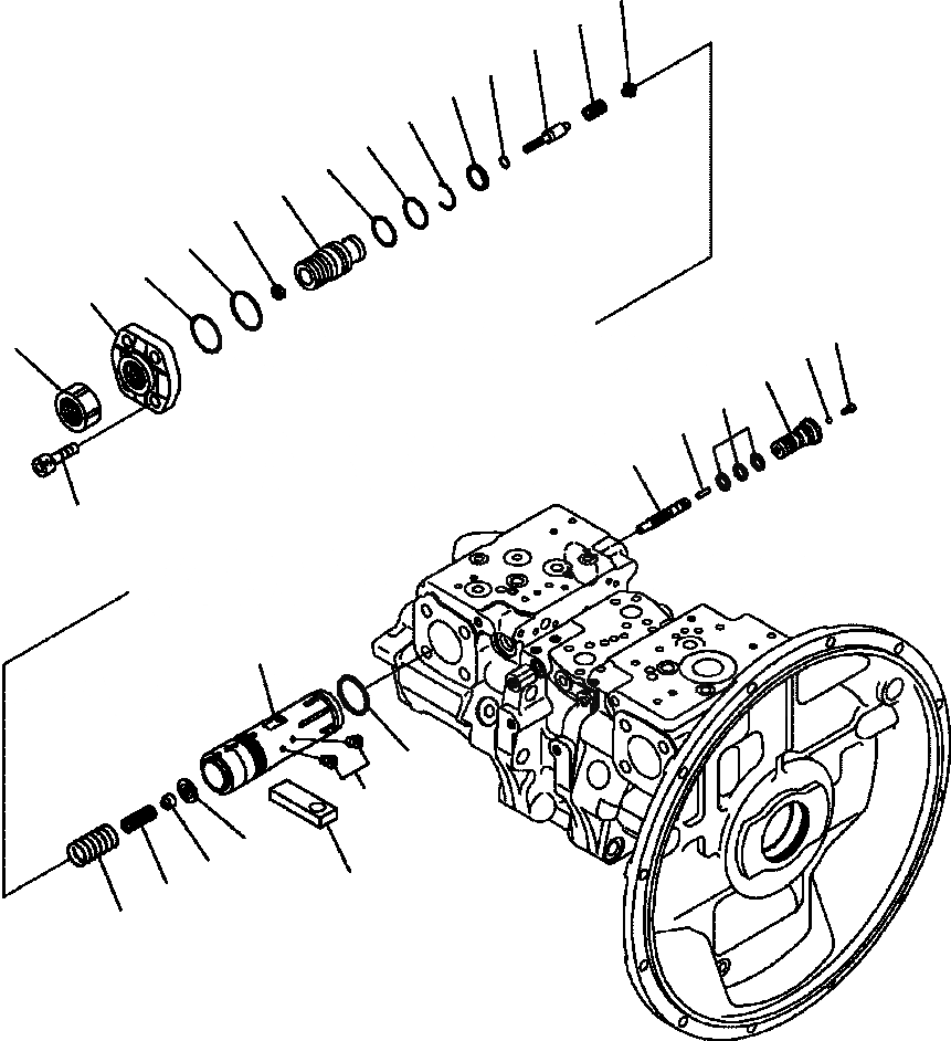 Схема запчастей Komatsu PC300LC-8 - H-A7 ОСНОВН. НАСОС (8/) ГИДРАВЛИКА