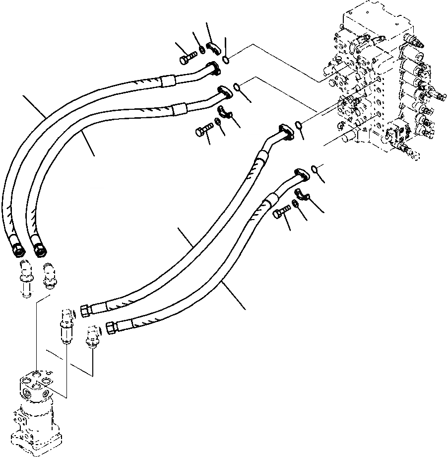 Схема запчастей Komatsu PC300LC-8 - H-A ЛИНИЯ ХОДА ГИДРАВЛИКА