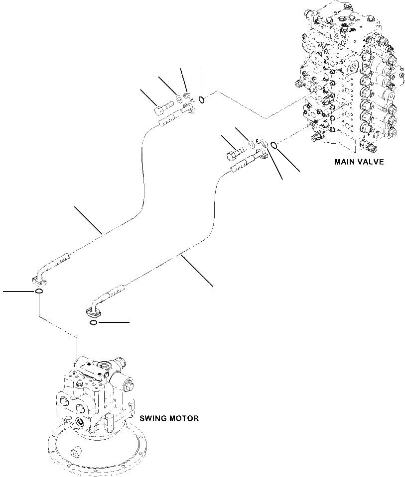 Схема запчастей Komatsu PC300LC-8 - H-A ЛИНИЯ ПОВОРОТА ГИДРАВЛИКА