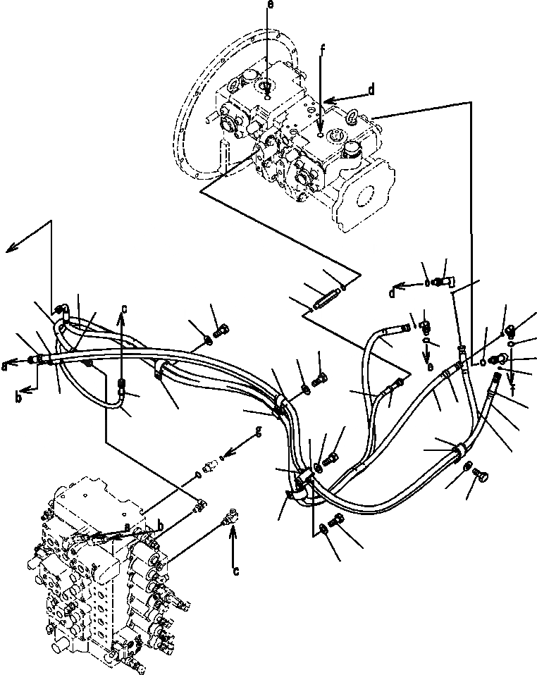 Схема запчастей Komatsu PC300LC-8 - H8-A LS ЛИНИИ ГИДРАВЛИКА
