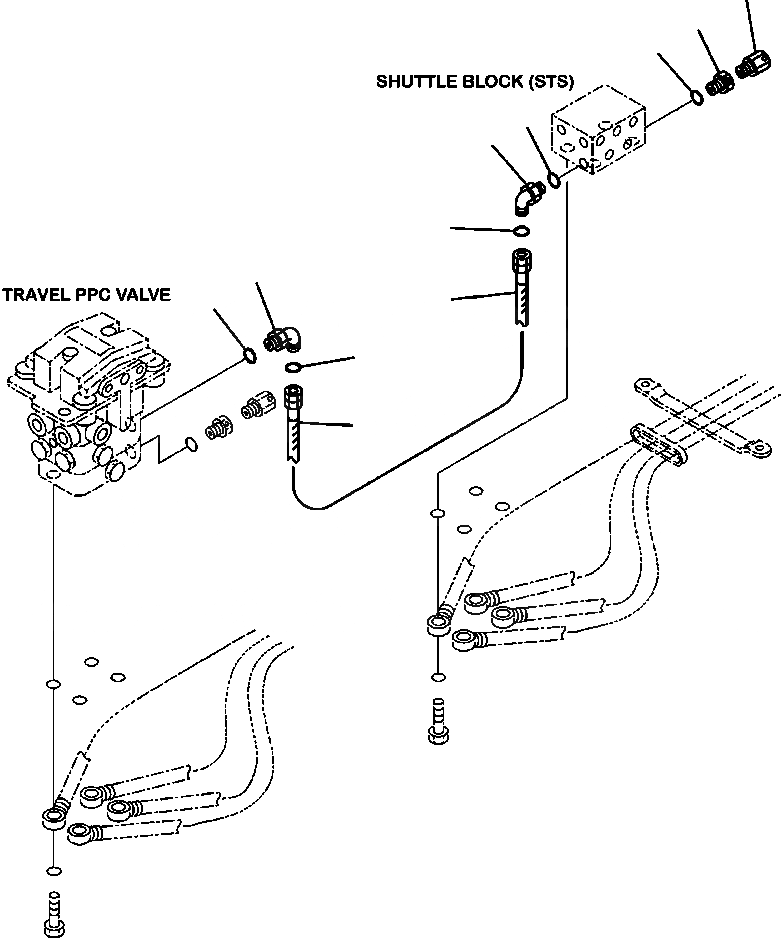 Схема запчастей Komatsu PC300LC-8 - H8-A ПРЯМ. ХОД (/) ГИДРАВЛИКА
