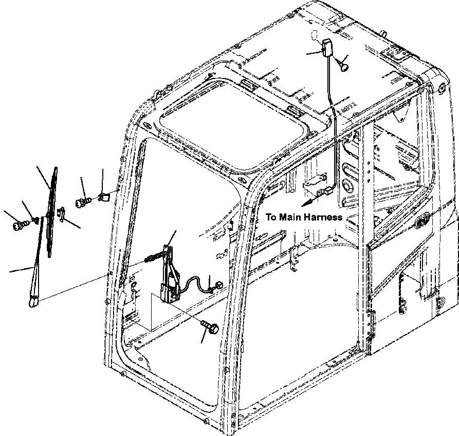 Схема запчастей Komatsu PC300LC-8 - K-8A КАБИНА ДВОРНИКИ И ОСВЕЩЕНИЕ АНТИВАНДАЛЬН. OPERATOR\XD S ОБСТАНОВКА И СИСТЕМА УПРАВЛЕНИЯ