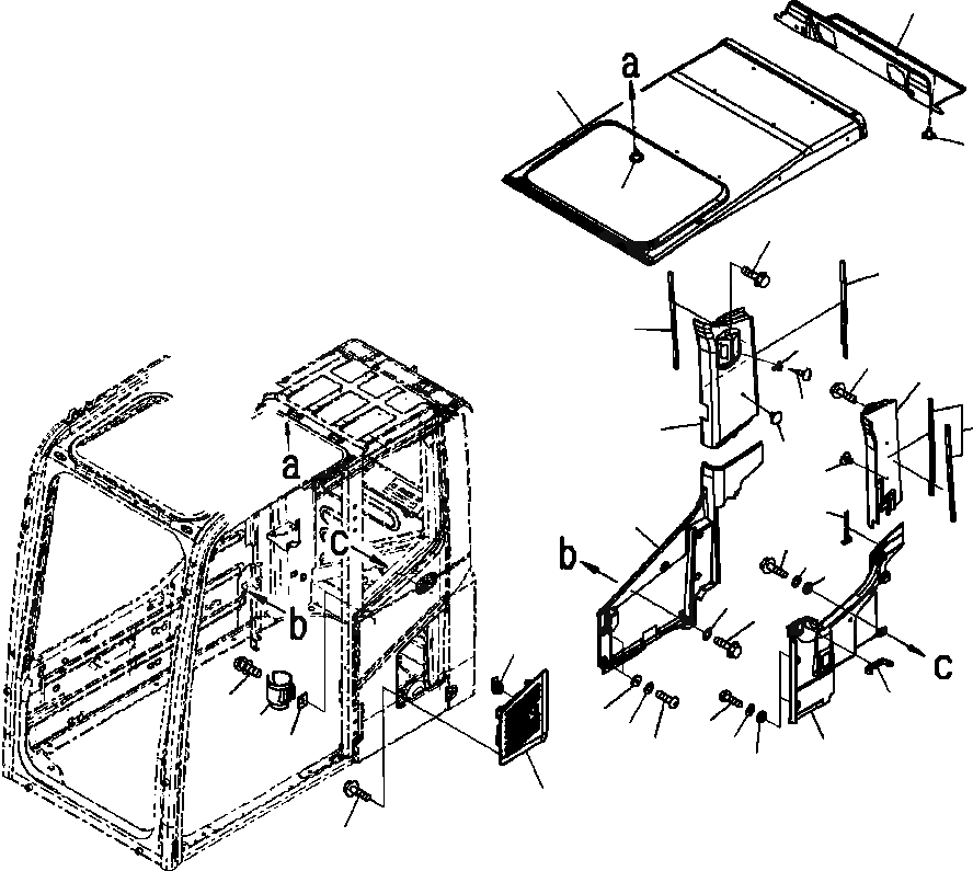 Схема запчастей Komatsu PC300LC-8 - K-A КАБИНА КРЫША КРЫШКАAND ВПУСК ВОЗДУХА АНТИВАНДАЛЬН. OPERATOR\XD S ОБСТАНОВКА И СИСТЕМА УПРАВЛЕНИЯ