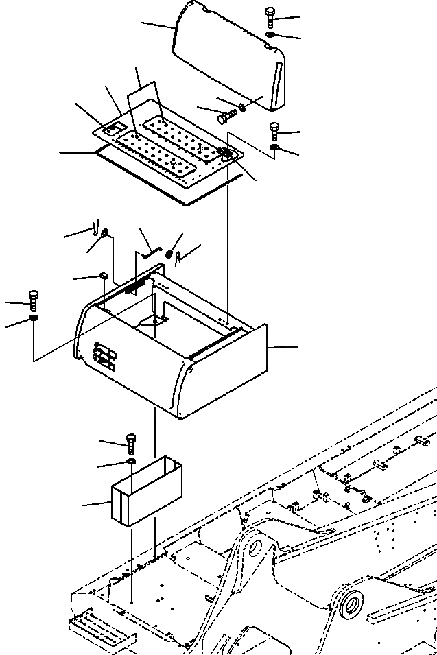 Схема запчастей Komatsu PC300LC-8 - M-A АККУМУЛЯТОРН. ОТСЕК ЧАСТИ КОРПУСА