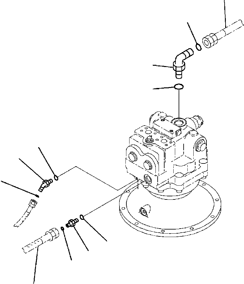 Схема запчастей Komatsu PC300LC-8 - N-A МОТОР ПОВОРОТА СОЕДИНИТЕЛЬН. ЧАСТИ ПОВОРОТН. КРУГ И КОМПОНЕНТЫ