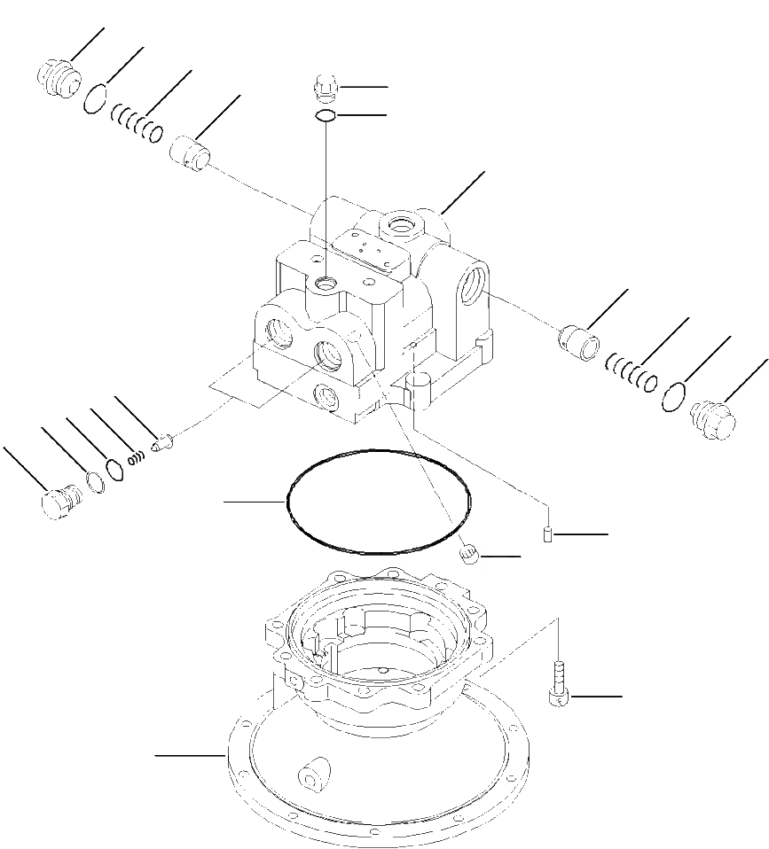Схема запчастей Komatsu PC300LC-8 - N-A МОТОР ПОВОРОТА (/) ПОВОРОТН. КРУГ И КОМПОНЕНТЫ
