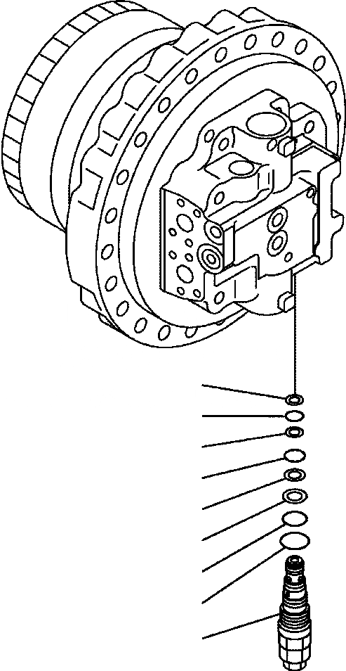 Схема запчастей Komatsu PC300LC-8 - P-A МОТОР ХОДА (/) НИЖНЯЯ ГИДРОЛИНИЯ И ЛИНИЯ ХОДА