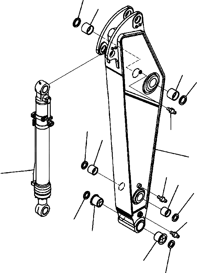 Схема запчастей Komatsu PC300LC-8 - T-A РУКОЯТЬ . M РАБОЧЕЕ ОБОРУДОВАНИЕ