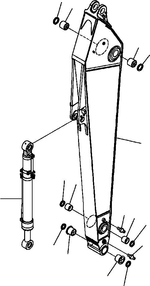 Схема запчастей Komatsu PC300LC-8 - T-A РУКОЯТЬ . M РАБОЧЕЕ ОБОРУДОВАНИЕ