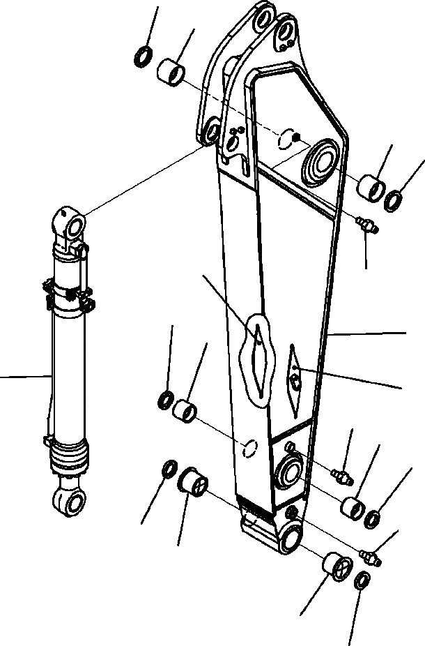 Схема запчастей Komatsu PC300LC-8 - T-A РУКОЯТЬ . M С ДОПОЛН. ГИДРОЛИНИЕЙ РАБОЧЕЕ ОБОРУДОВАНИЕ