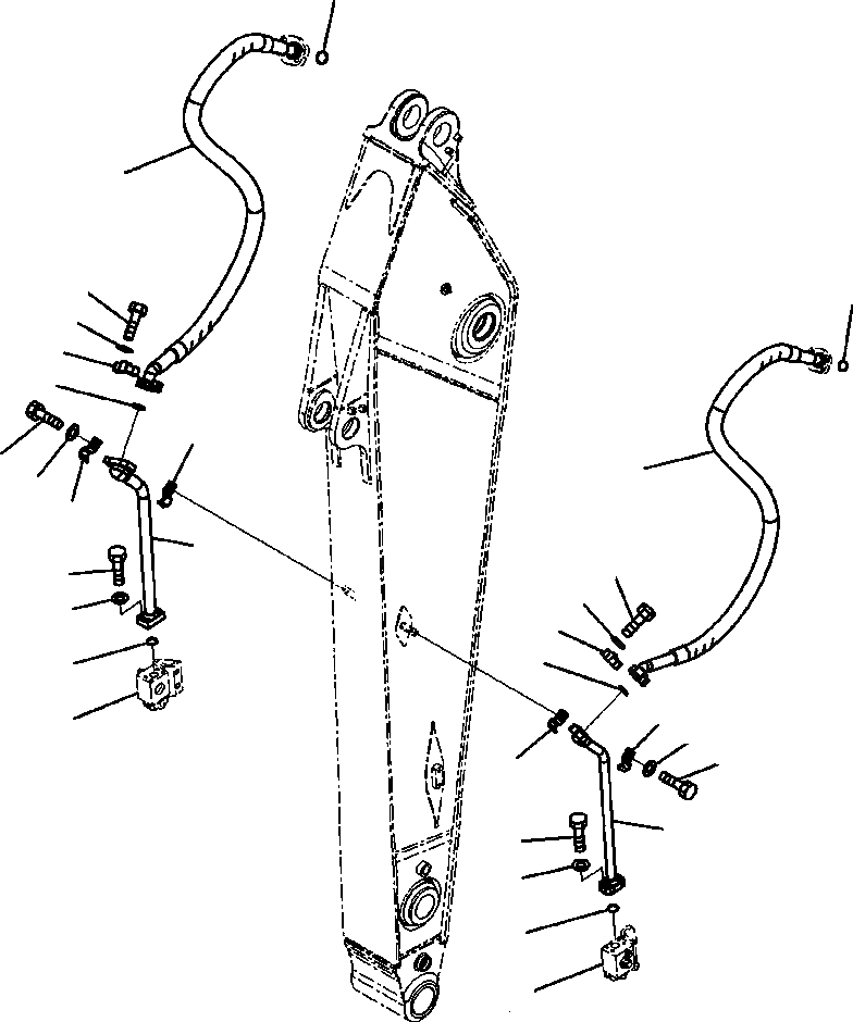 Схема запчастей Komatsu PC300LC-8 - T-A РУКОЯТЬ . M ДОПОЛН. ГИДРОЛИНИЯ РАБОЧЕЕ ОБОРУДОВАНИЕ