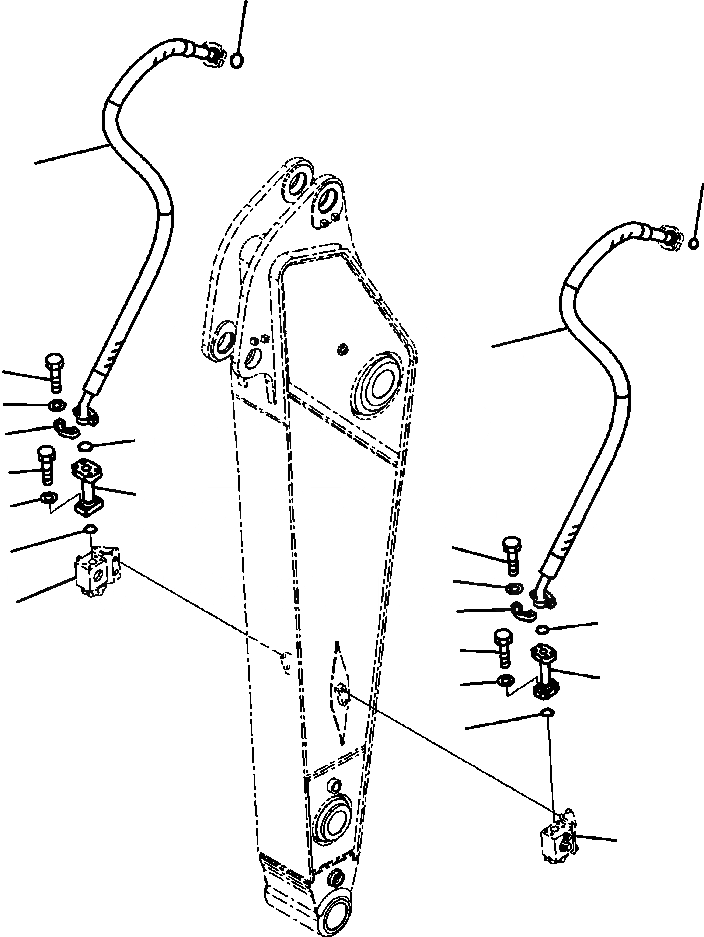 Схема запчастей Komatsu PC300LC-8 - T-A РУКОЯТЬ . M ДОПОЛН. ГИДРОЛИНИЯ РАБОЧЕЕ ОБОРУДОВАНИЕ