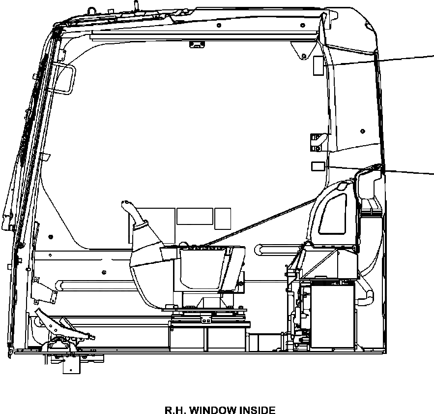 Схема запчастей Komatsu PC300LC-8 - U-A КАБИНА WINDЗАЩИТН. БЛОКИР. OPERATION АНГЛ. МАРКИРОВКА