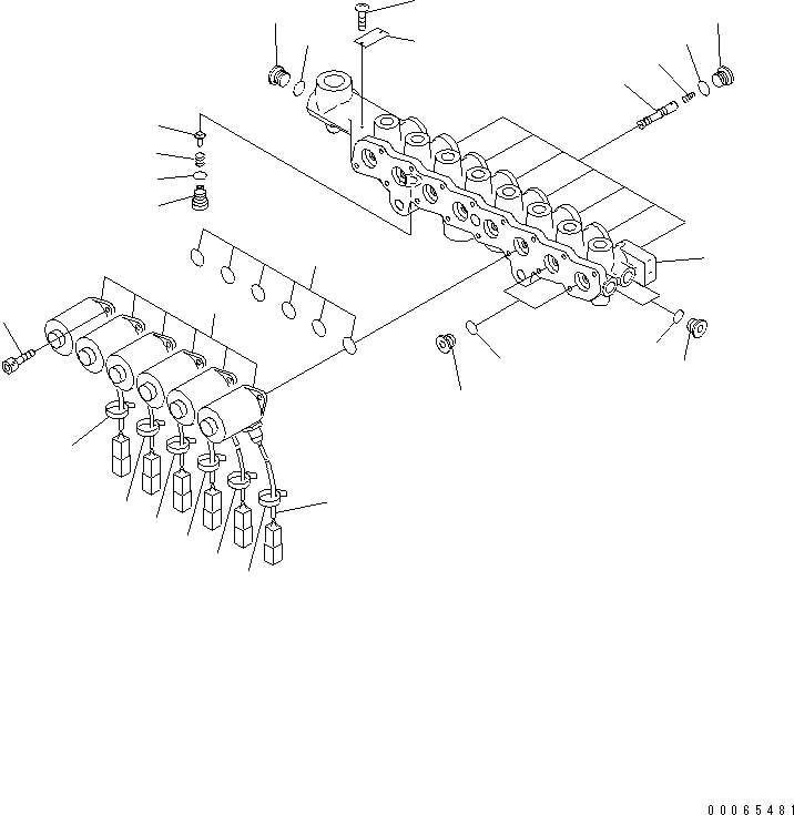 Схема запчастей Komatsu PC300LL-7L - PPC СОЛЕНОИДНЫЙ КЛАПАН (НАВЕСН. ОБОРУД.) ГИДРАВЛИКА