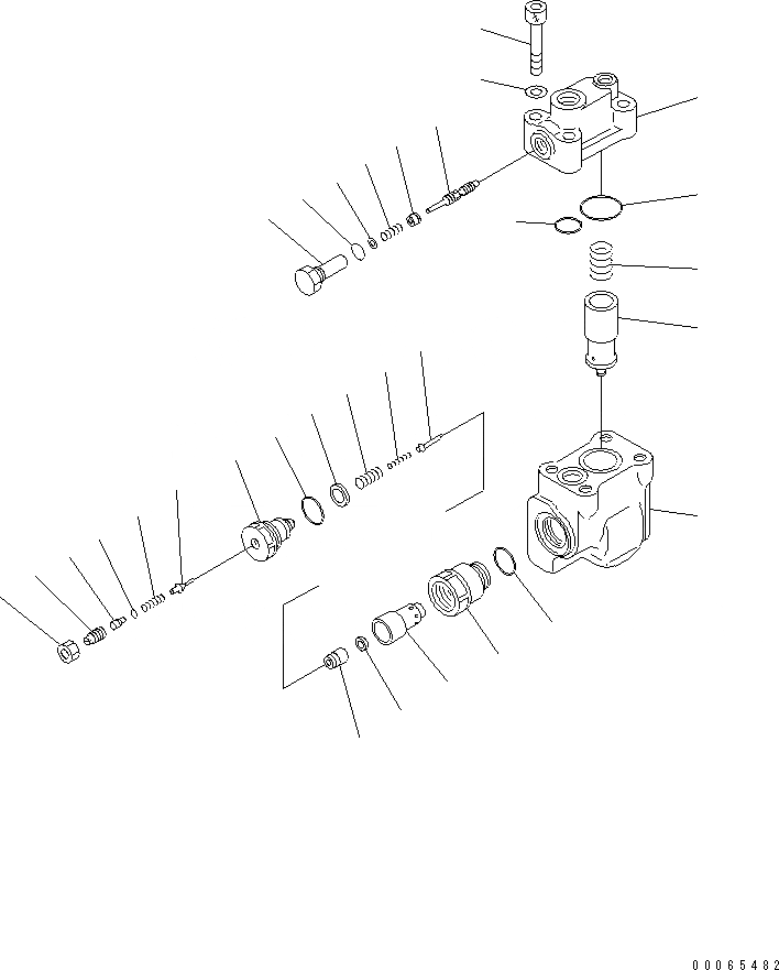 Схема запчастей Komatsu PC300LL-7L - ПРЕДОТВРАЩЕНИЕ СМЕЩЕНИЮ (СТОПОРН. КЛАПАН) (РУКОЯТЬ ЛИНИЯ) ГИДРАВЛИКА