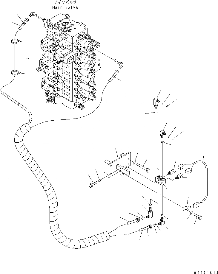 Схема запчастей Komatsu PC300LL-7L - ГИДРОЛИНИЯ (ОСНОВН. ЛИНИЯ PPC БЛОК) ( АКТУАТОР) ГИДРАВЛИКА