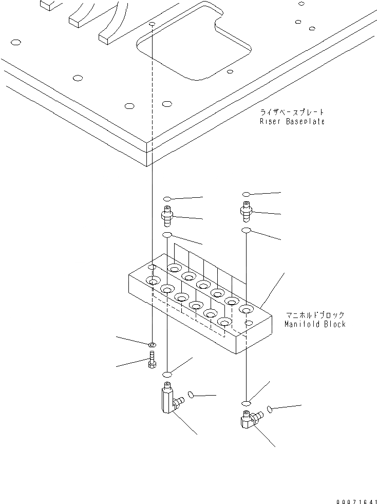 Схема запчастей Komatsu PC300LL-7L - ОСНОВН. КОНСТРУКЦИЯ (КОЛЛЕКТОР БЛОК) КАБИНА ОПЕРАТОРА И СИСТЕМА УПРАВЛЕНИЯ