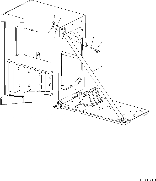 Схема запчастей Komatsu PC300LL-7L - КАБИНА (SHIPПАЛЕЦG BAR) (8/ INCH RISER) ЧАСТИ КОРПУСА