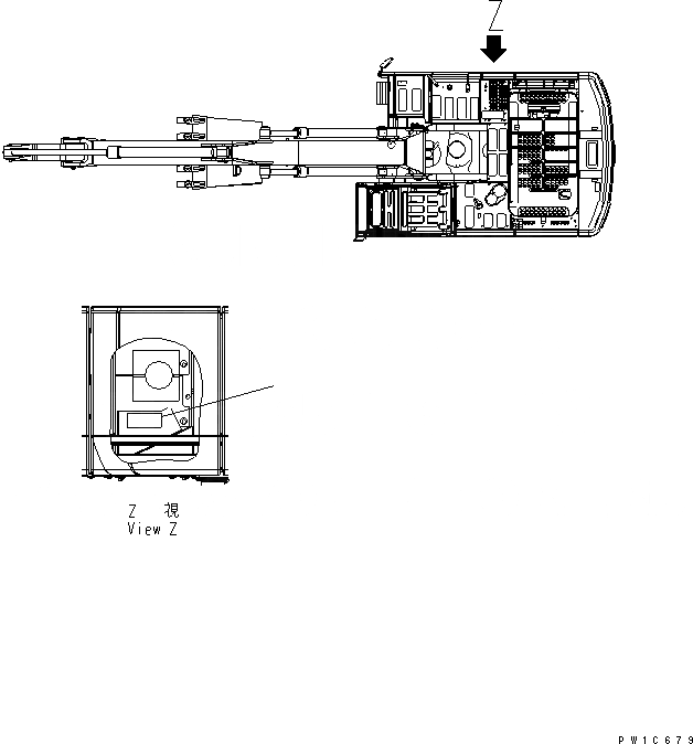 Схема запчастей Komatsu PC300LL-7L - ПЛАСТИНА (ВОЗДУХООЧИСТИТЕЛЬ¤ ДВОЙНОЙ ЭЛЕМЕНТ) МАРКИРОВКА