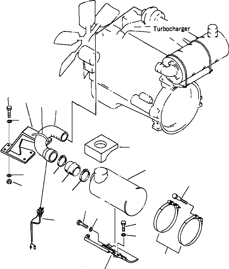 Схема запчастей Komatsu PC300LC-6LC - FIG. B-A ВОЗДУХООЧИСТИТЕЛЬ СОЕДИН-ЕS - БЕЗ КОНДИЦ. КОМПОНЕНТЫ ДВИГАТЕЛЯ
