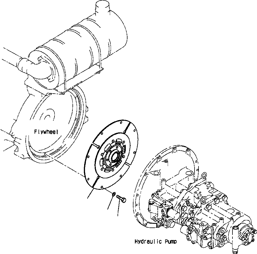 Схема запчастей Komatsu PC300LC-6LC - FIG. B-A ДВИГАТЕЛЬ ДЕМПФЕР КОМПОНЕНТЫ ДВИГАТЕЛЯ