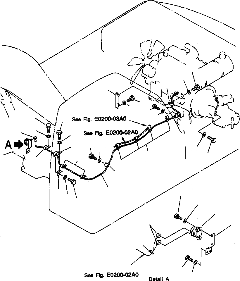 Схема запчастей Komatsu PC300LC-6LC - FIG. E-A ЭЛЕКТР. ЭЛЕКТРОПРОВОДКА - STARTER Э/ПРОВОДКА ЭЛЕКТРИКА